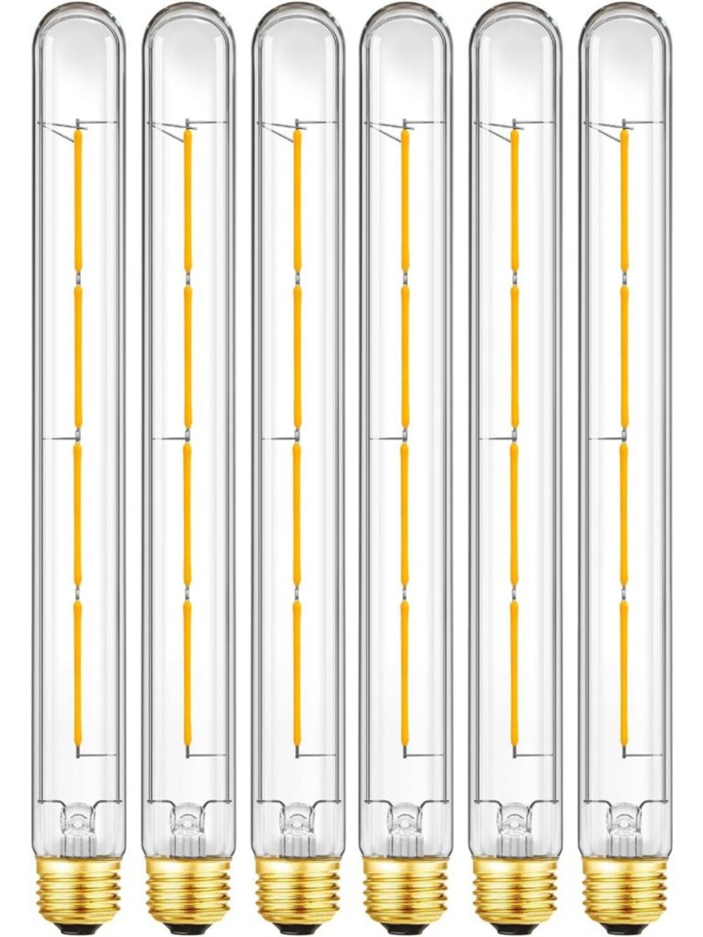 Dimmable LED Tubular Light Bulbs E26, 6W Brightness, 3000K Warm White, Energy